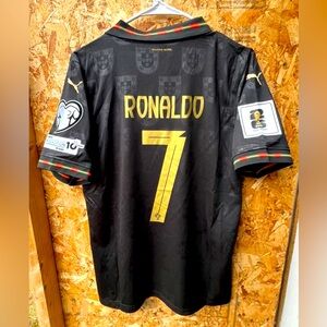 Cristiano Ronaldo Portugal 2026 WCQ Blackout Vapor Jersey #7 Men’s L